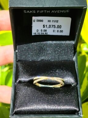 Effy Diamond 14kt Size 7 Band Ring